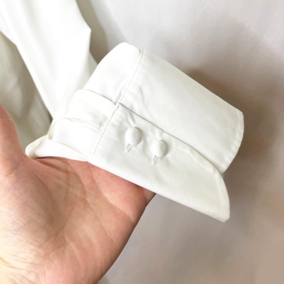 NWT White Blouse With Diamond Studs On Collar 🤍 - Picture 5 of 12